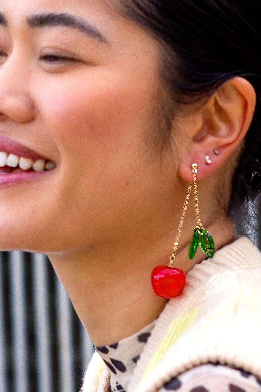 Cherry Bomb Layered Earrings