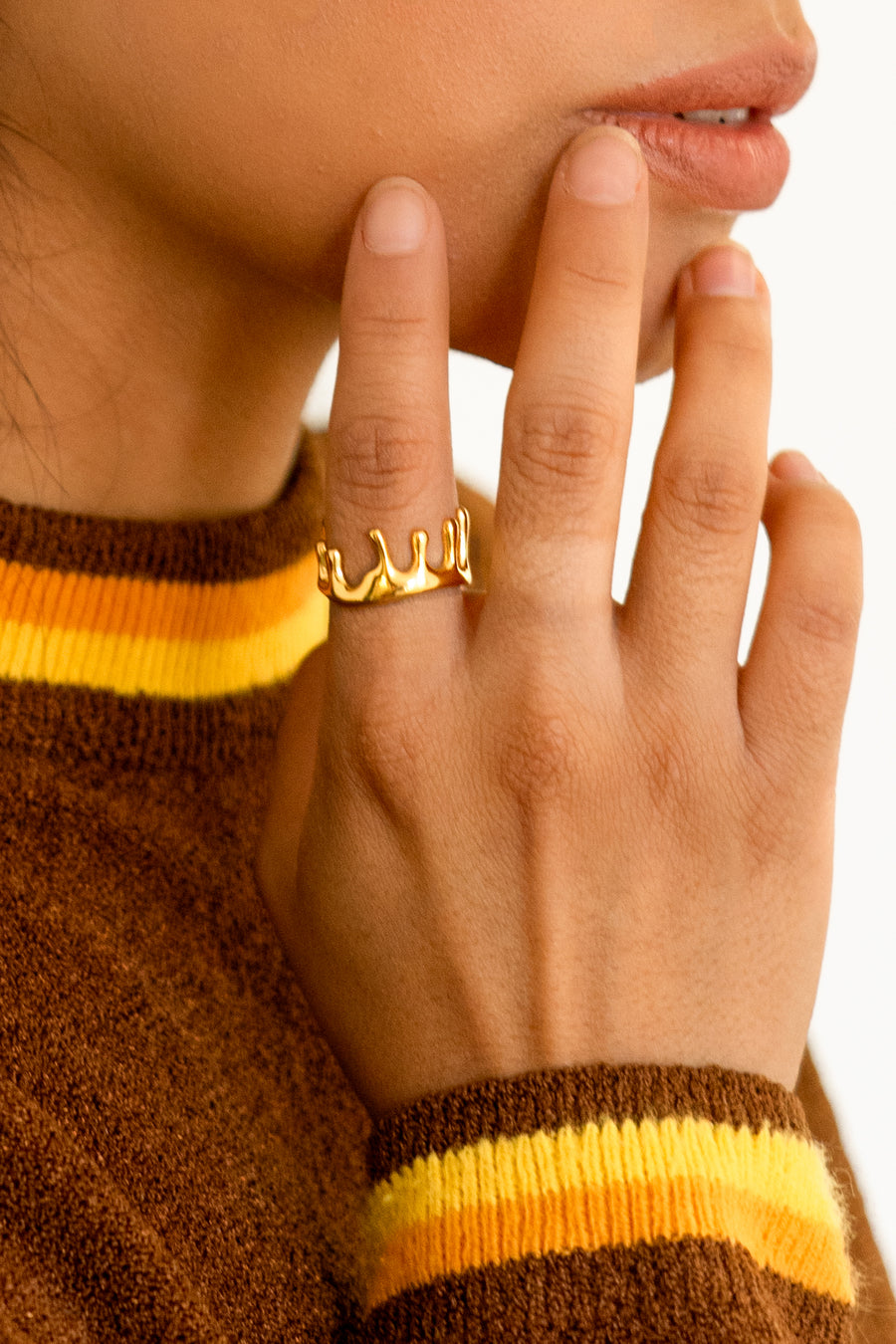 Drip Drop Ring in Gold