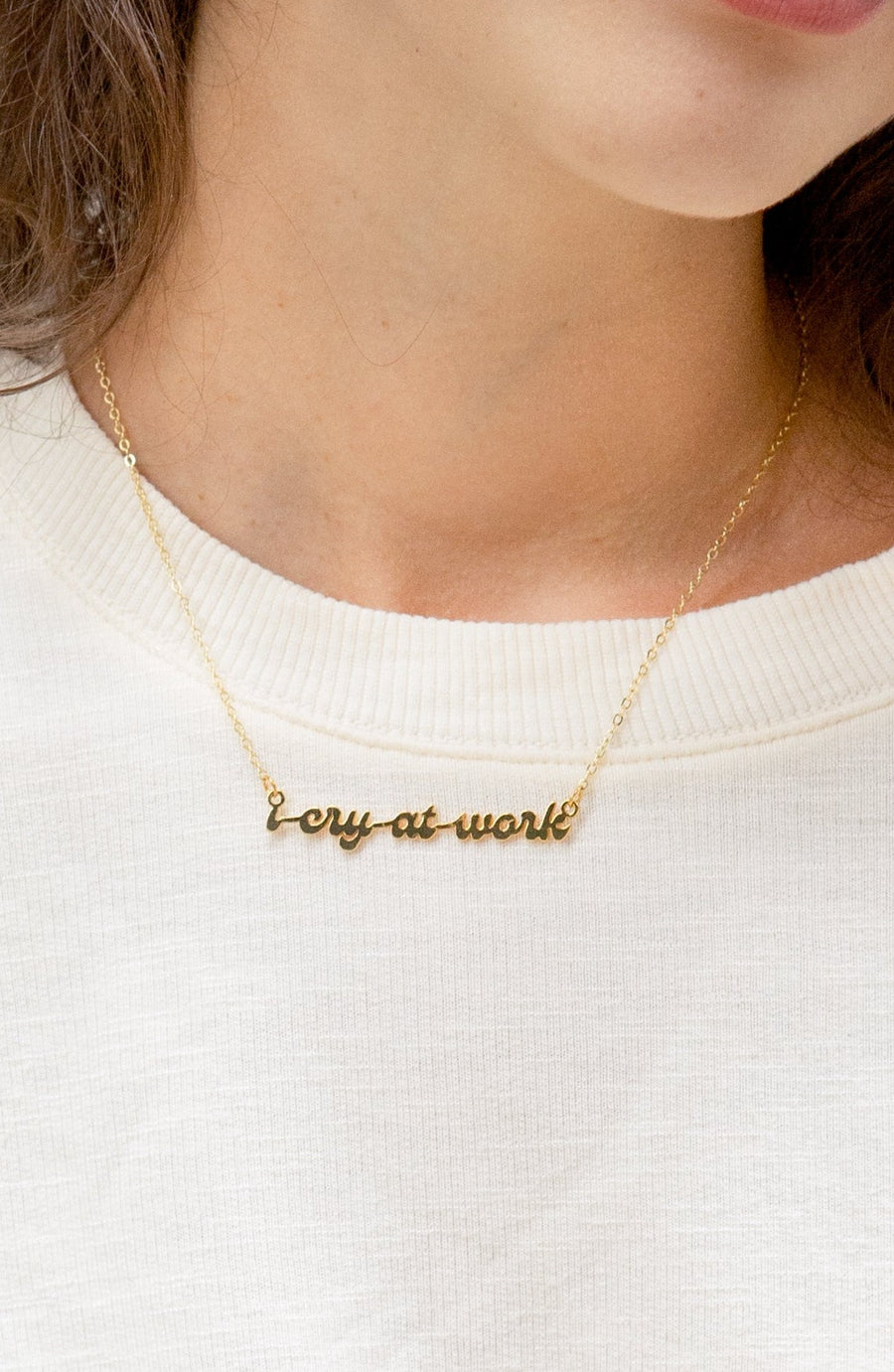 I Cry At Work Necklace