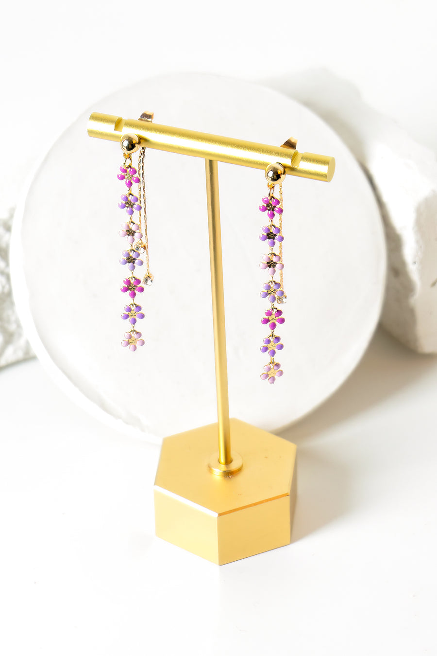 Burnett Set 24K Gold Plated Daisy Earring + Necklace