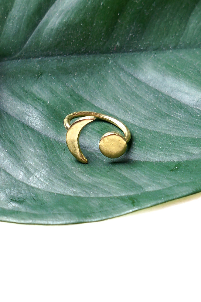 Sun and Moon Ring (Brass)