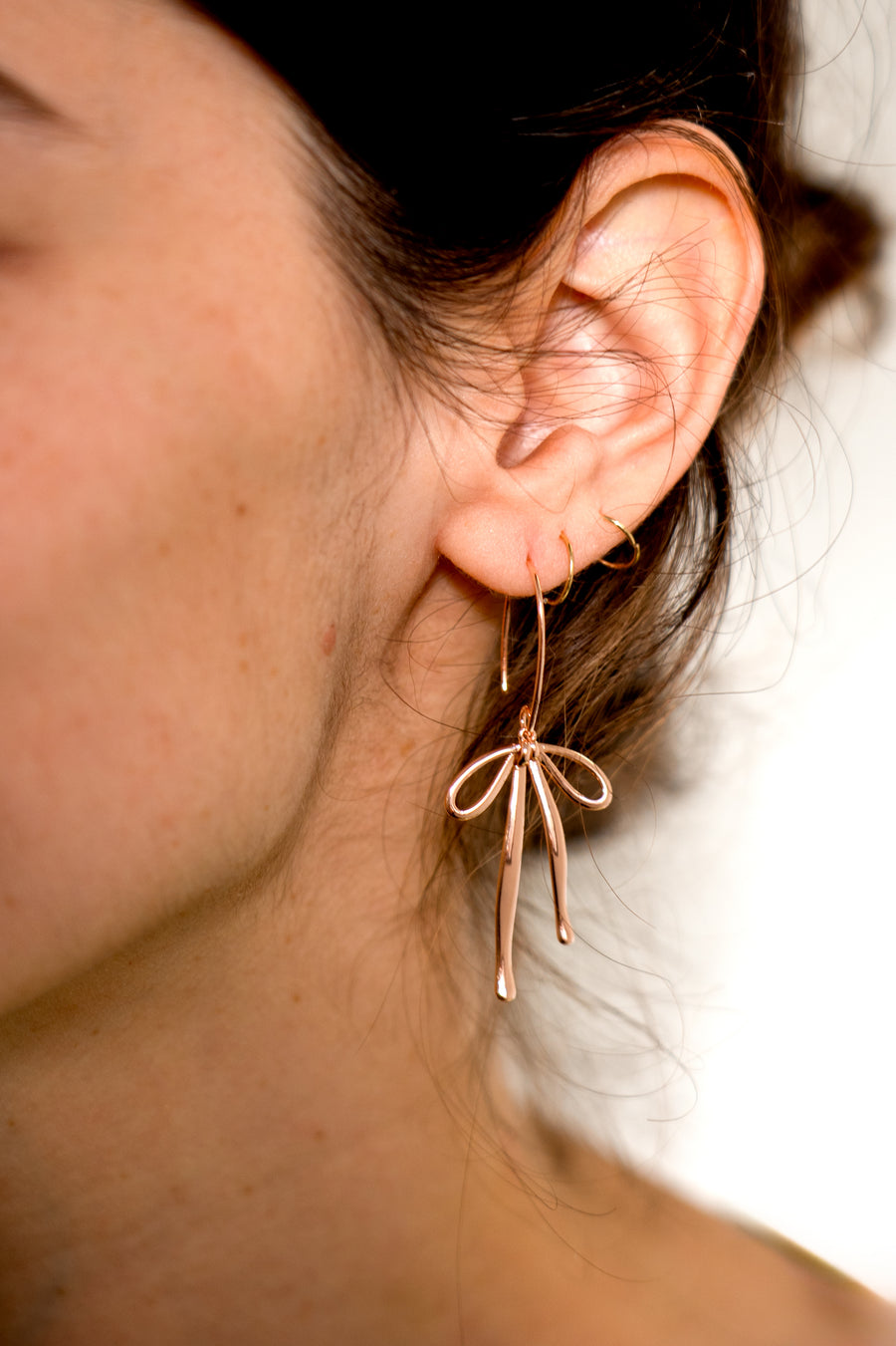 Bad to the Bow Earrings Rose Gold
