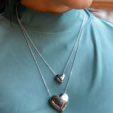 Can't Heartly Wait Necklace - Silver