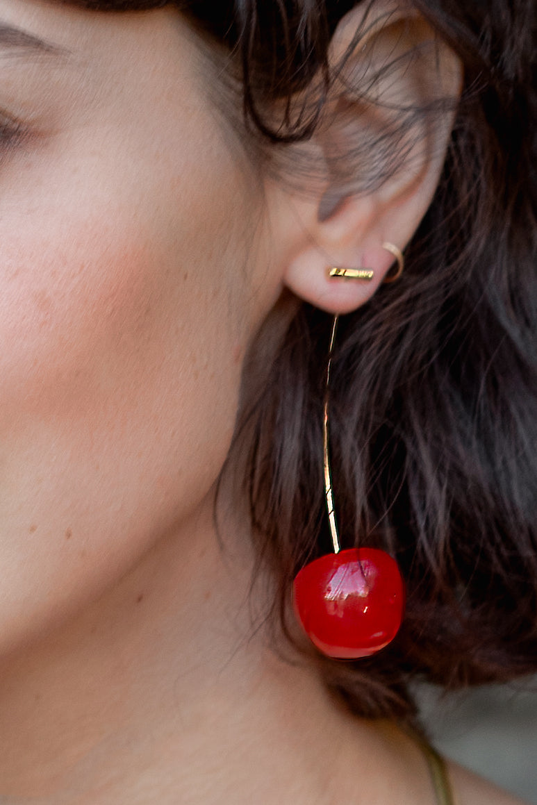 Cherry Threader Earrings