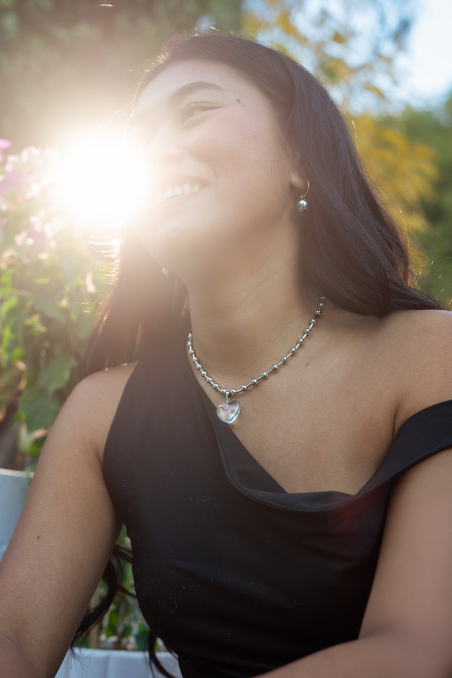 Die Heart Necklace Silver