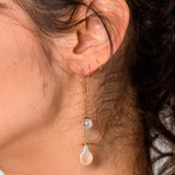 Dripping In Pearls Thread Earring