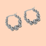 Elio Hoops in Stainless Steel
