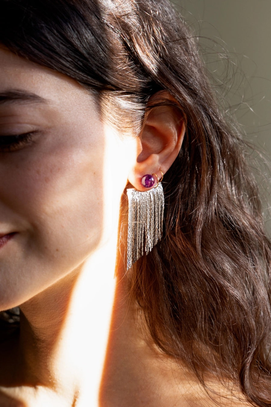 Rubell Layered Earring in Platinum
