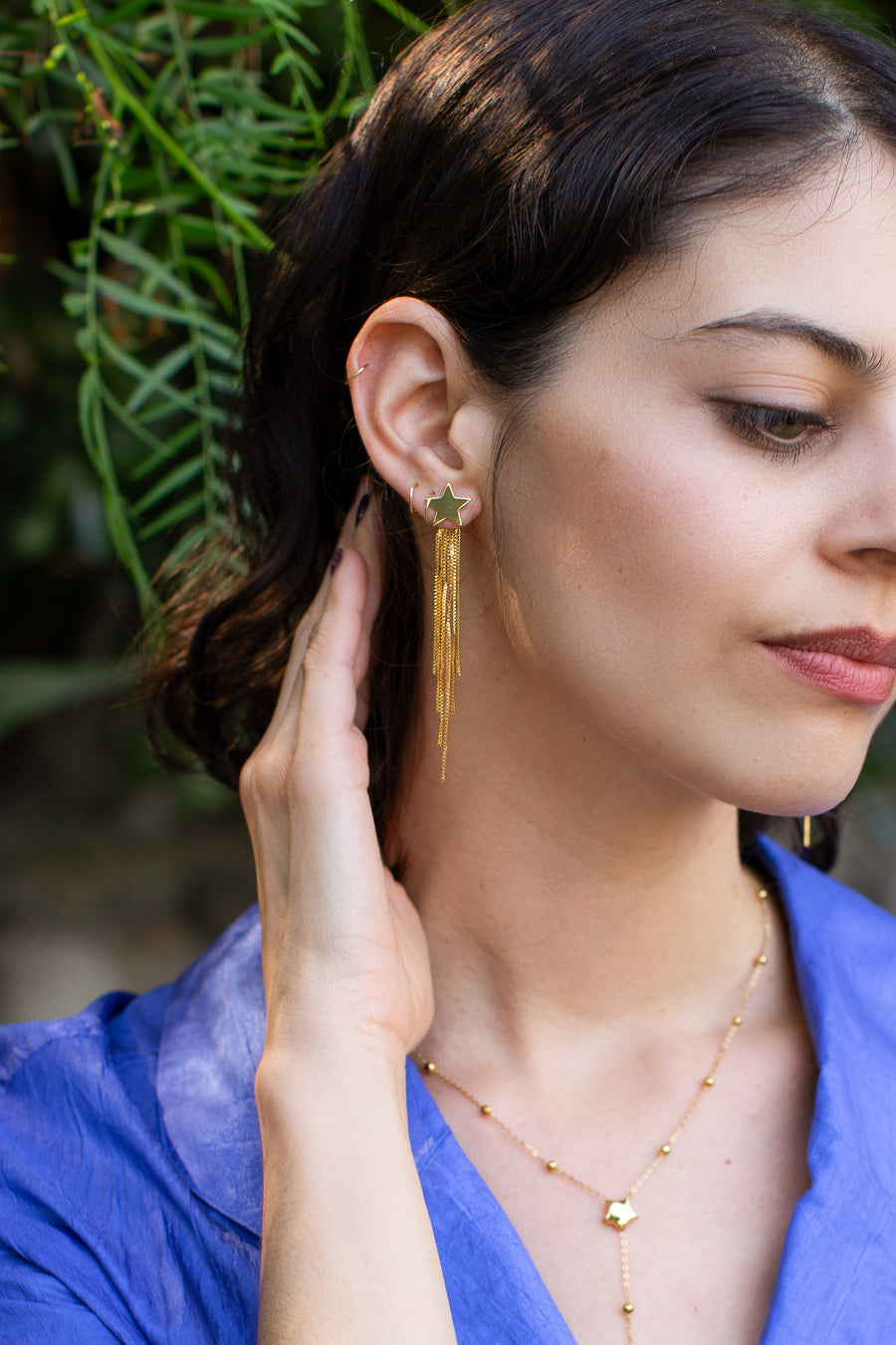 Shooting Star Layered Earrings