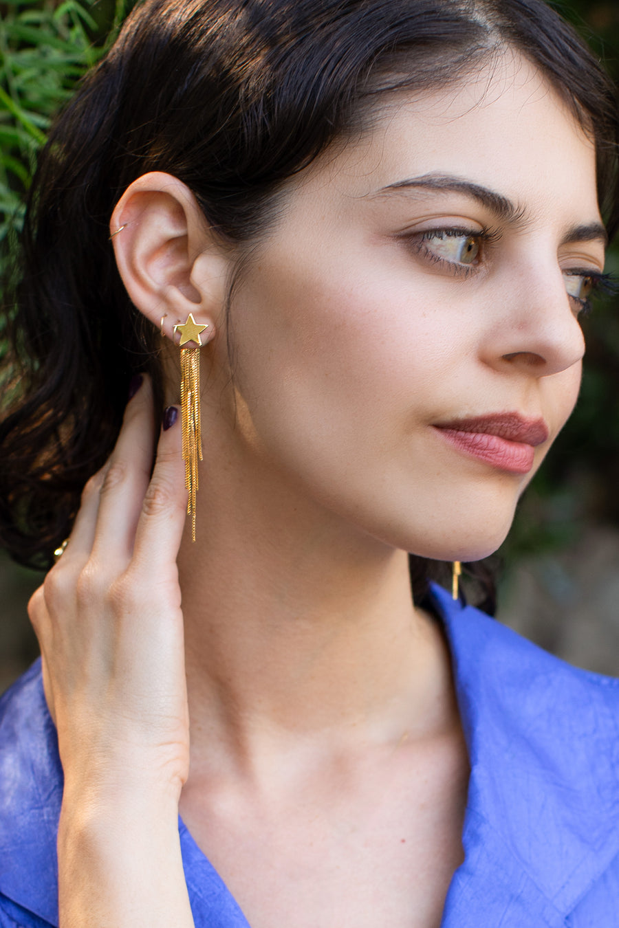 Shooting Star Layered Earrings