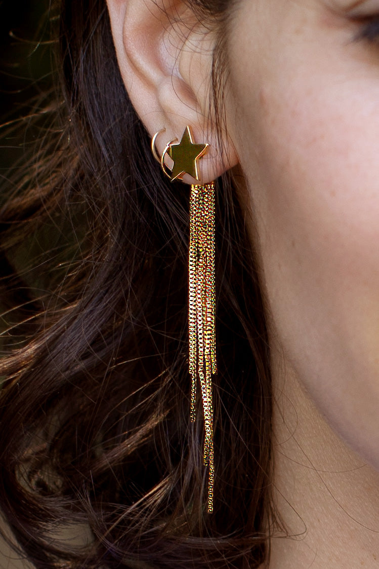 Shooting Star Layered Earrings