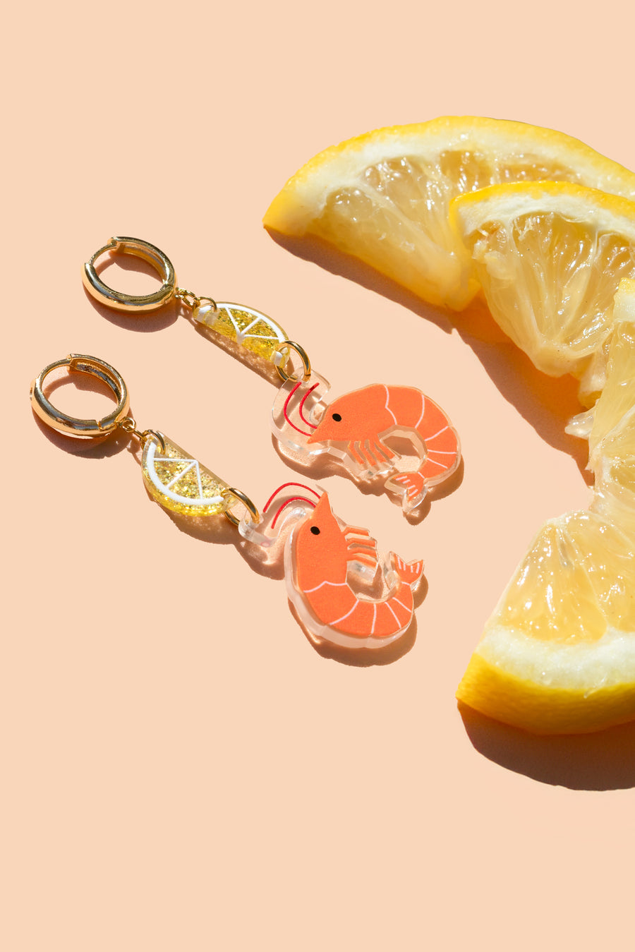 Shrimp Cocktail Earrings