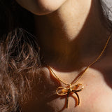 The Bow is Mine Necklace in Gold