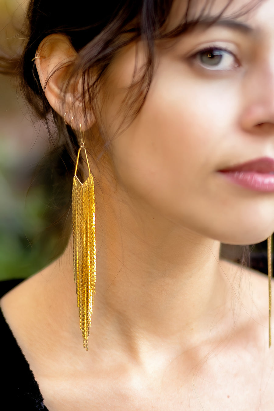 Debbie H Earrings in Gold