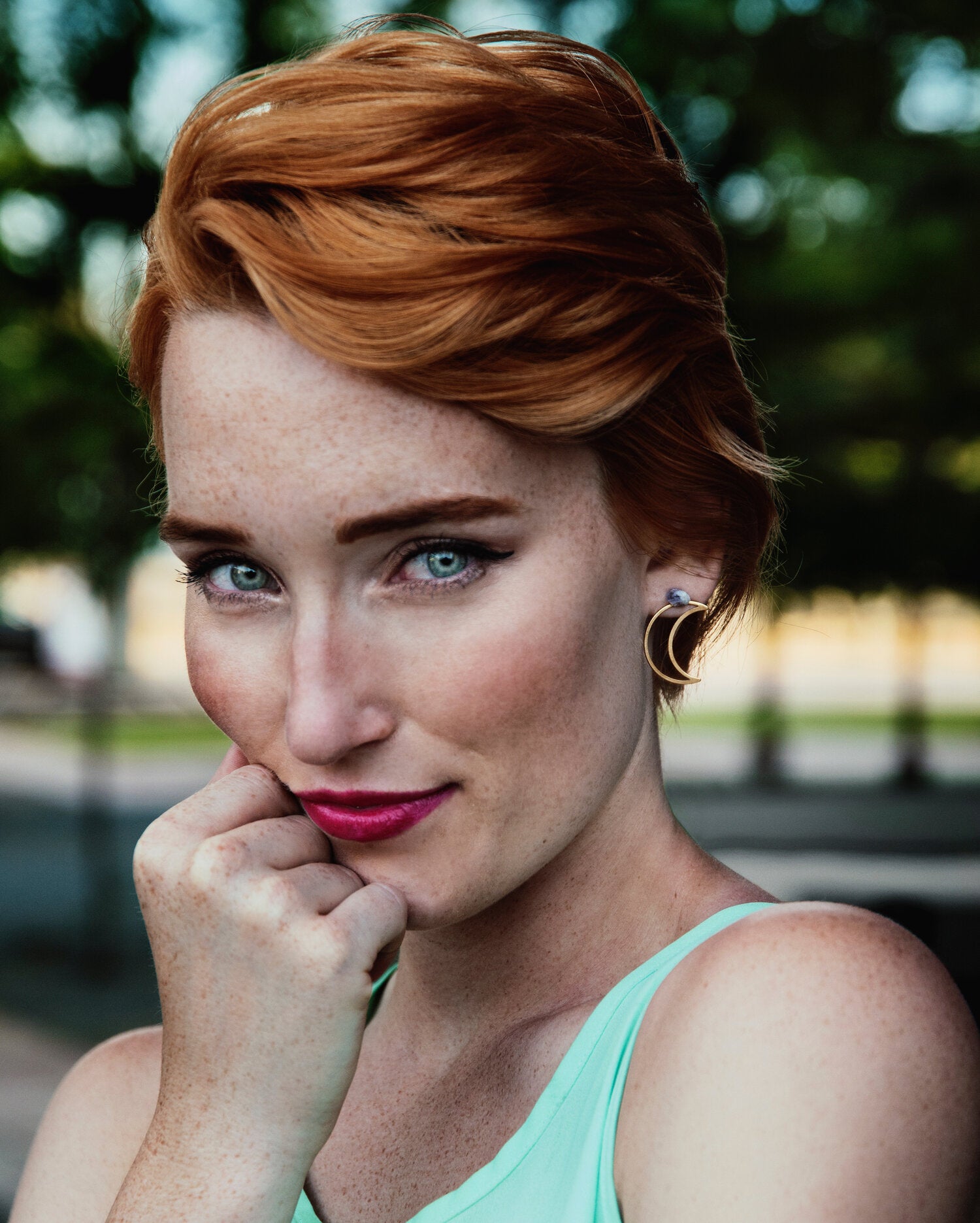 Over the Moon Layered Earrings