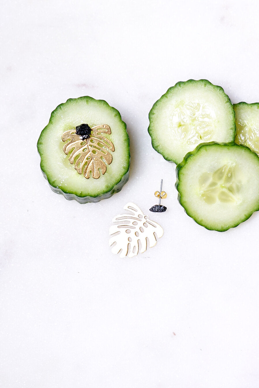 Monstera Layered Studs